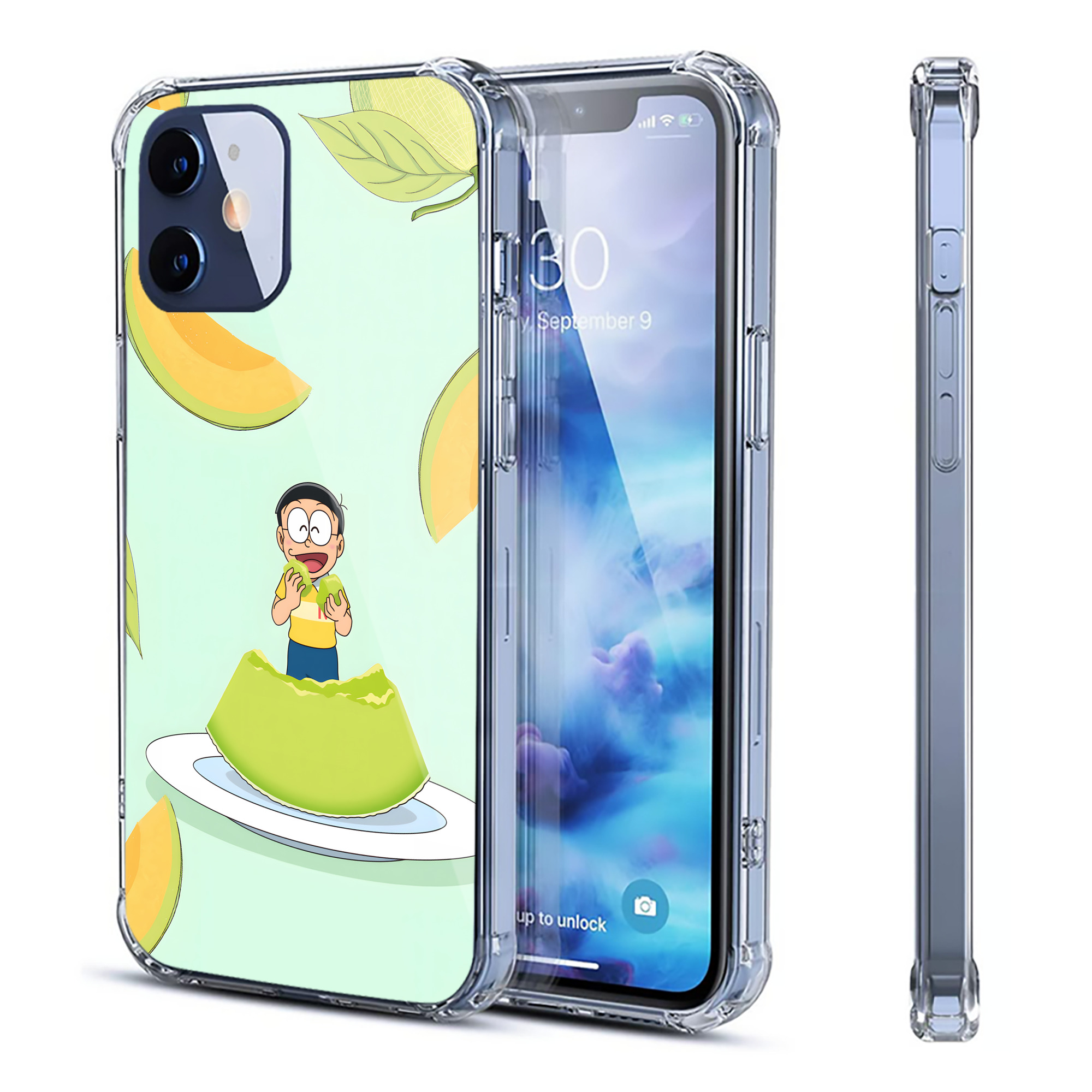 （画像用） ドラえもん Doraemon 【iPhone 12シリーズ対応】透明スマホケース（クリアソフトケース）